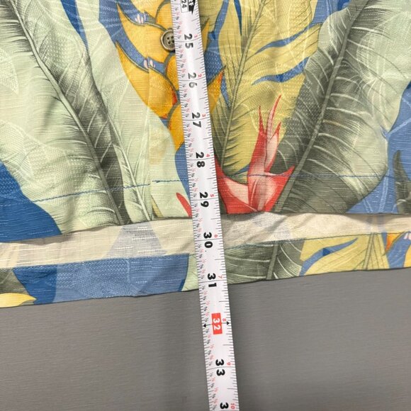 Vintage Tommy Bahama 100% Silk Floral Multicolor Loop Collar Hawaiian Shirt XL - Picture 6 of 6